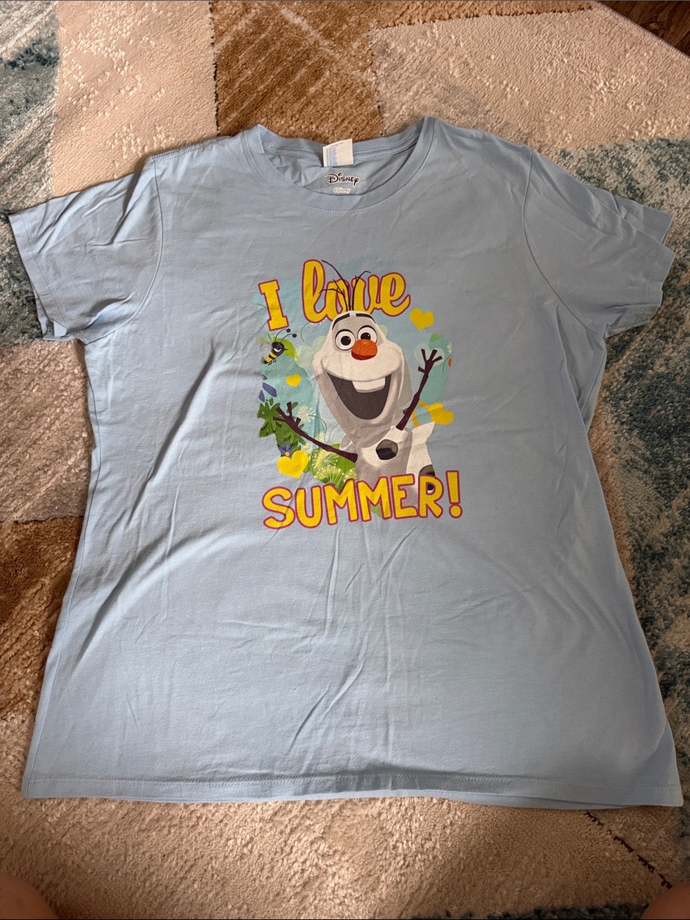 Disney Light Blue Olaf I Love Summer Tee